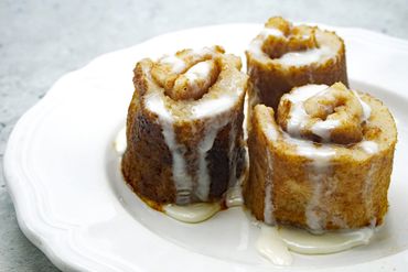 Shaped Purée Bread Cinnamon Rolls IDDSI