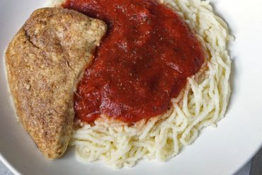 Shaped purée chicken breast. Shaped purée proteins. IDDSI. Shaped purée pasta.