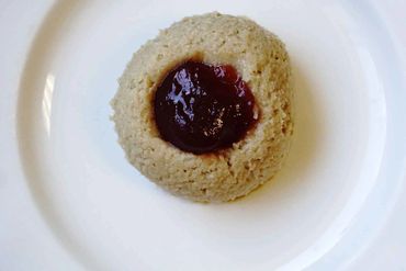 Shaped puree bread IDDSI sandwich. Peanut Butter & Jelly puree bread sandwich.