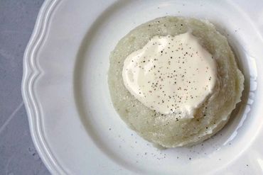 Shaped puree pasta IDDSI. Shaped fettuchini.