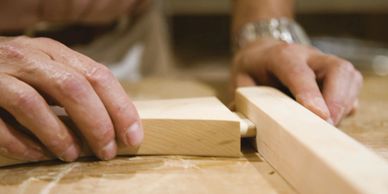 Teak wood fabrication and joinery of a Sconset Chair Adirondack chair