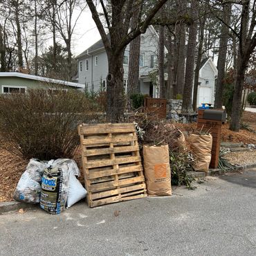 Full truck load of yard debris
