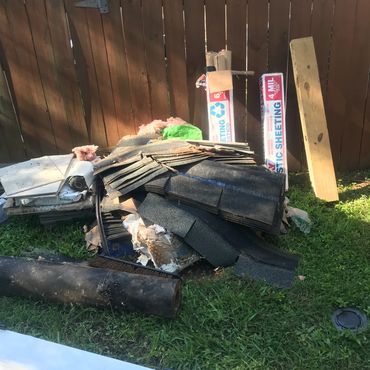 Truck load of construction debris