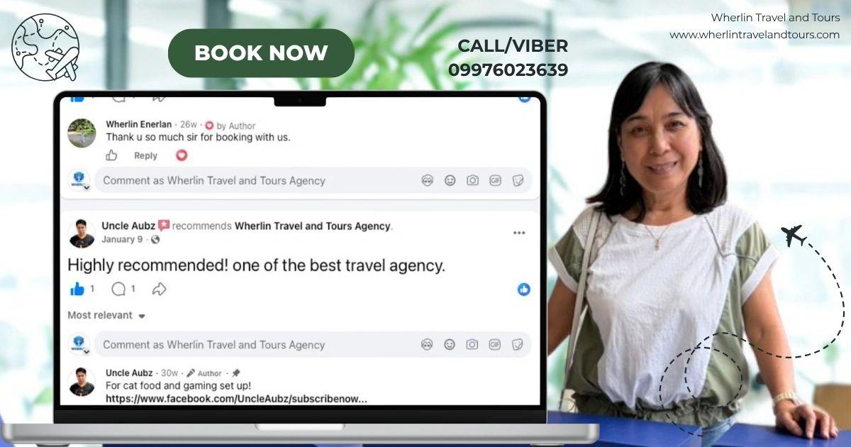 Travel agency Wherlin Travel and Tours with positive reviews and booking info.