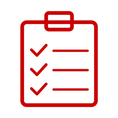 Auditor's clipboard checklist icon: tamper-evident hash-chained audit logging.