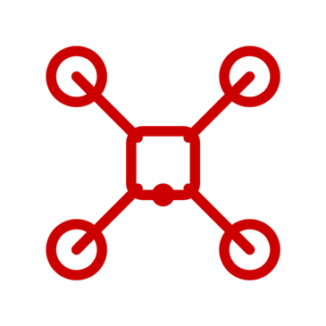 Quadcopter icon: Blue-UAS-cleared airframe primes and integrators.