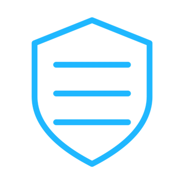 Shield icon: government, defense, and critical infrastructure.