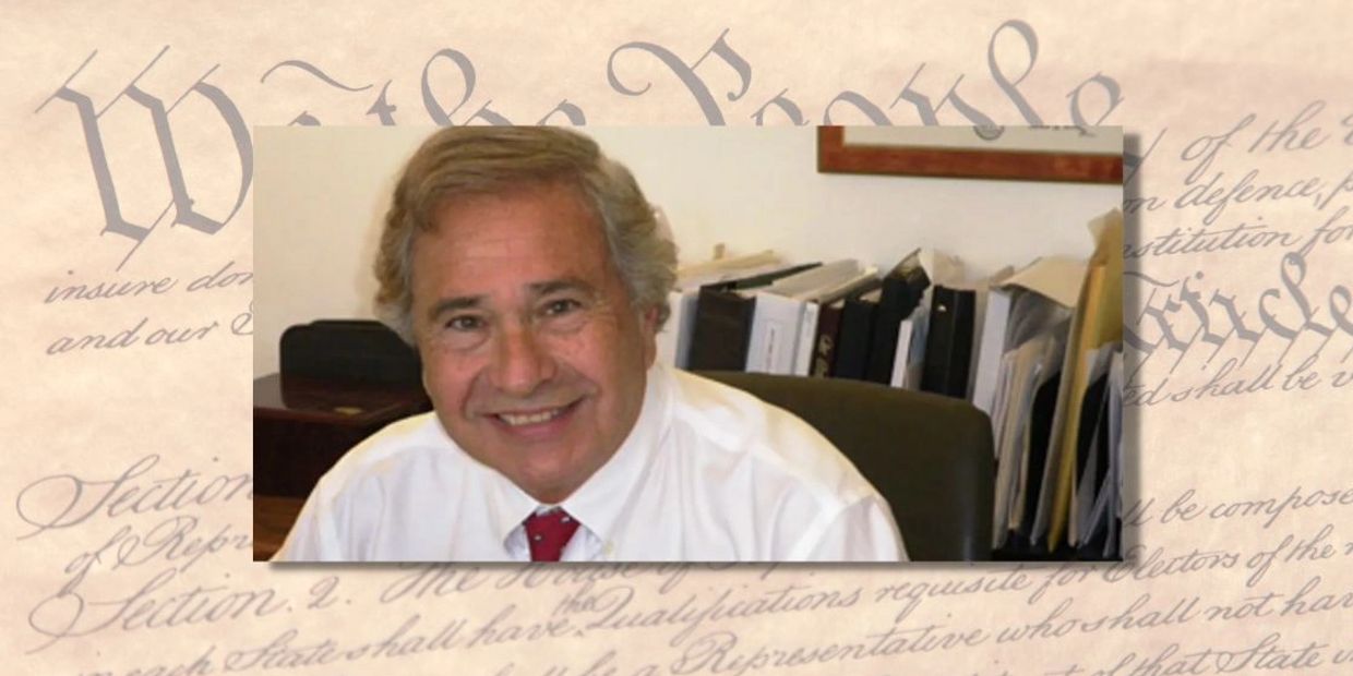 Peter A. Schwartz, A P.C. photo with We the People background