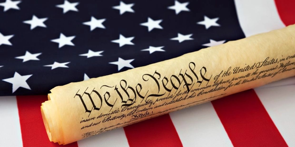  we the people scroll on American flag