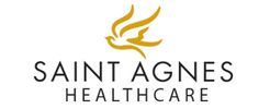 Logo of Saint Agnes Healthcare with a stylized golden dove.