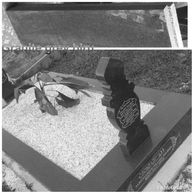 Set kepok granite grey biru