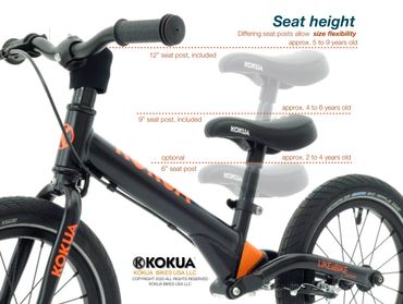 balance bike for 3-9 years old, seat height image