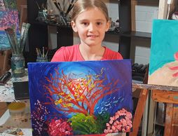 Everyone can paint along with Donna in this new series of On Art Classes online.