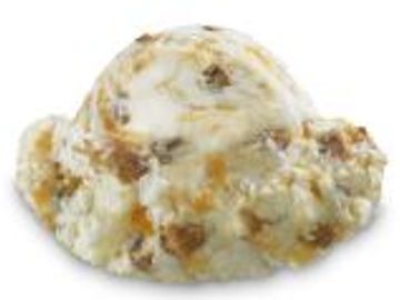 Butterscotch Fudge Swirled in Vanilla Ice Cream mixed with Praline Pecans