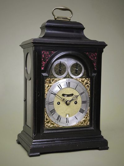 Ebonised bracket clock by William Nicoll