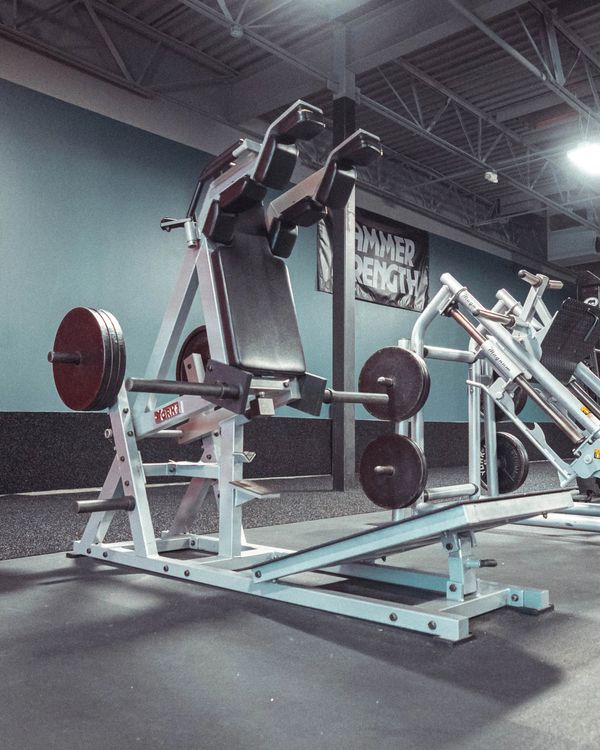 York Barbell STS Power Front Squat Machine.