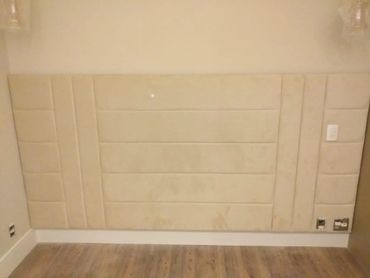 Cabeceira em placa, cabeceira de solteiro, Base de cama estofada, cabeceira de casal.