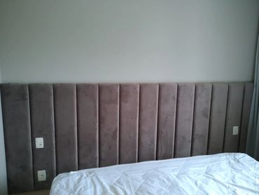 Cabeceira em placa, cabeceira de solteiro, Base de cama estofada, cabeceira de casal.