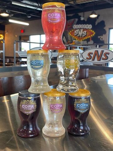 Copa wine: Chardonay, Merlot, Pinot Griso, Cabernet, White Zinfandel & Moscato