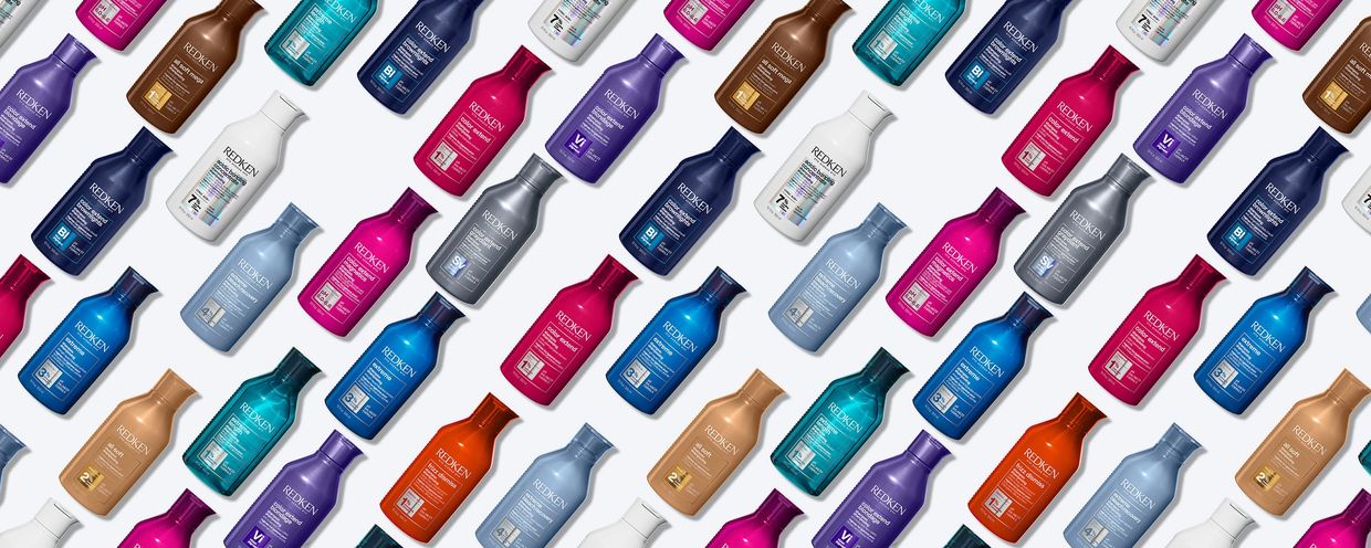 Different colors of shampoos 