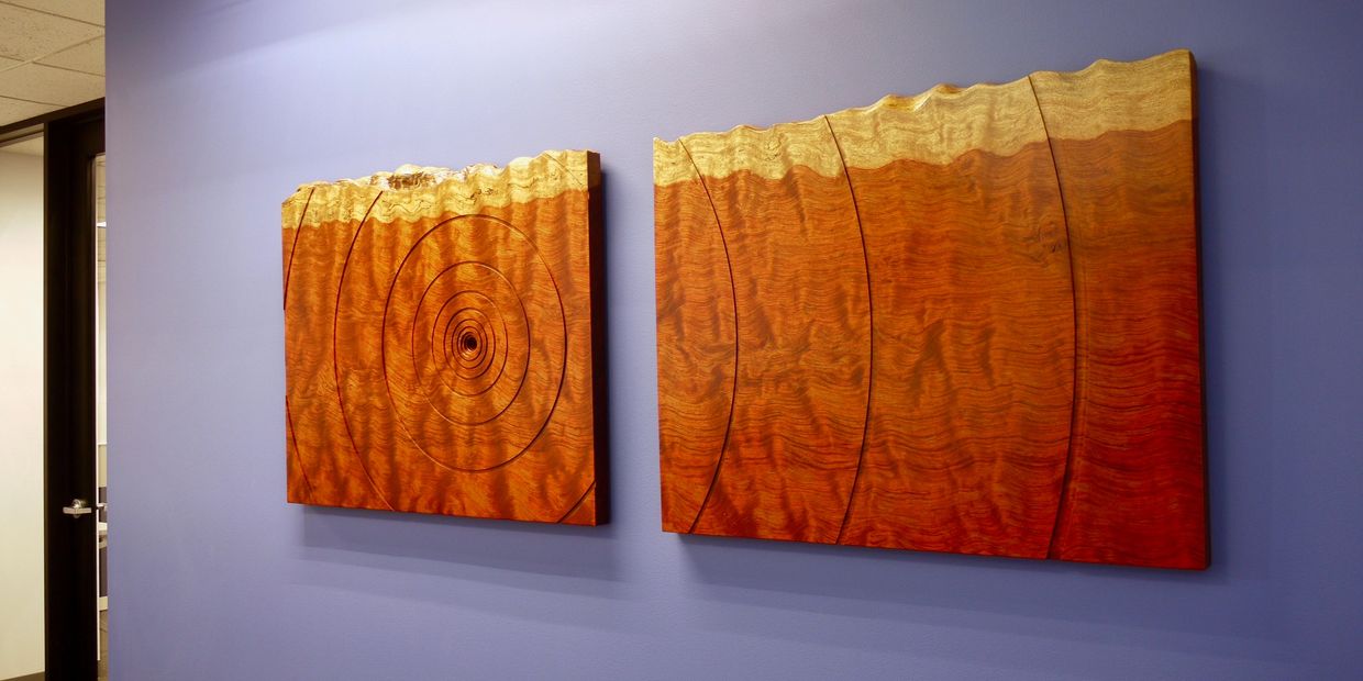 Abstract contemporary art, artwork, installations, Wood and metal, wood grain, natural art
