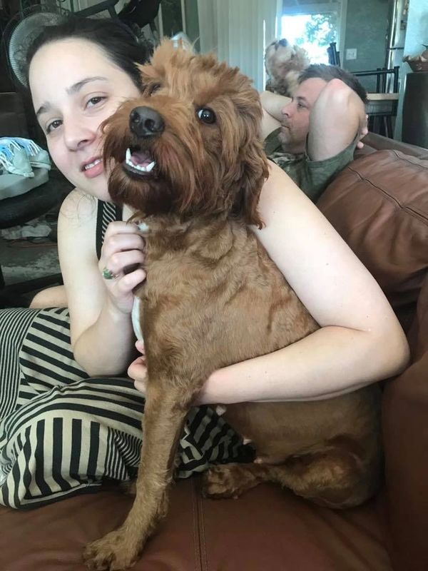 California Labradoodle breeder
Jessica with our doodle girl Pippi