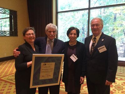 Myron Lasser (2nd from left) receives lifetime achievement award from NYS Trial Lawyers Assoc. 2018