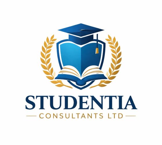 Logo for Studentia Consultants Ltd featuring a graduation cap and open book.