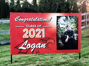 custom designed banner installed