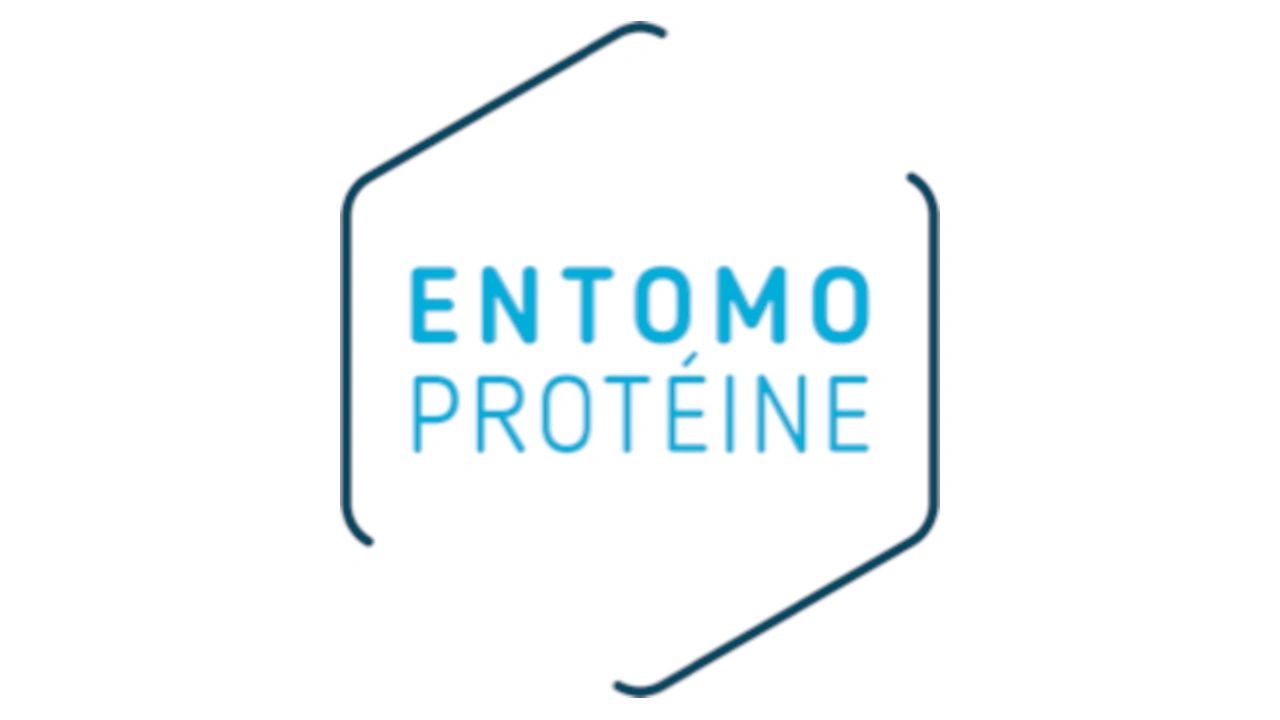 Logo with the text 'ENTOMO PROTÉINE' inside a hexagonal outline.