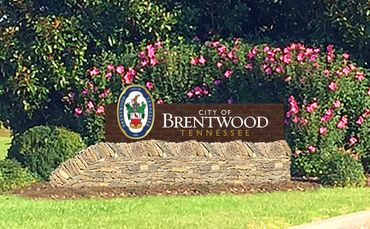 City of Brentwood, Tennessee Entry Sign design.