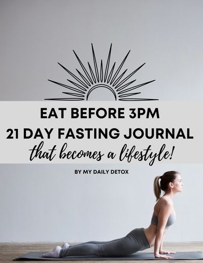girl stretching 
Eat before 3pm Journal!..