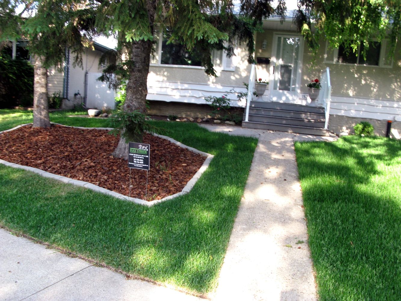Landscaping and Regrading and Sodding Front Yard