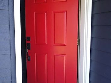 Painted Red Door