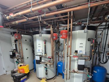 Hot water generated by ASHP