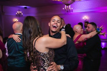 Guests dancing and celebrating at an event at The Crystal Room in Naugatuck, Connecticut.