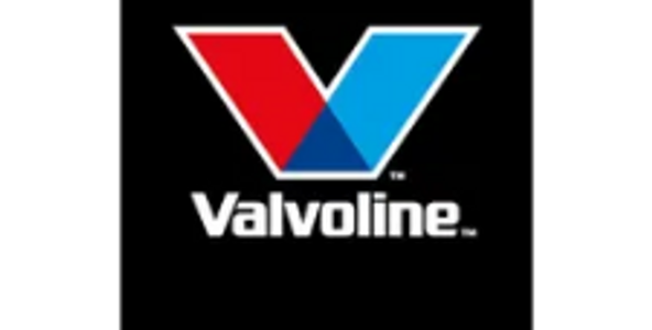 Valvoline logo with red and blue V on black background.
