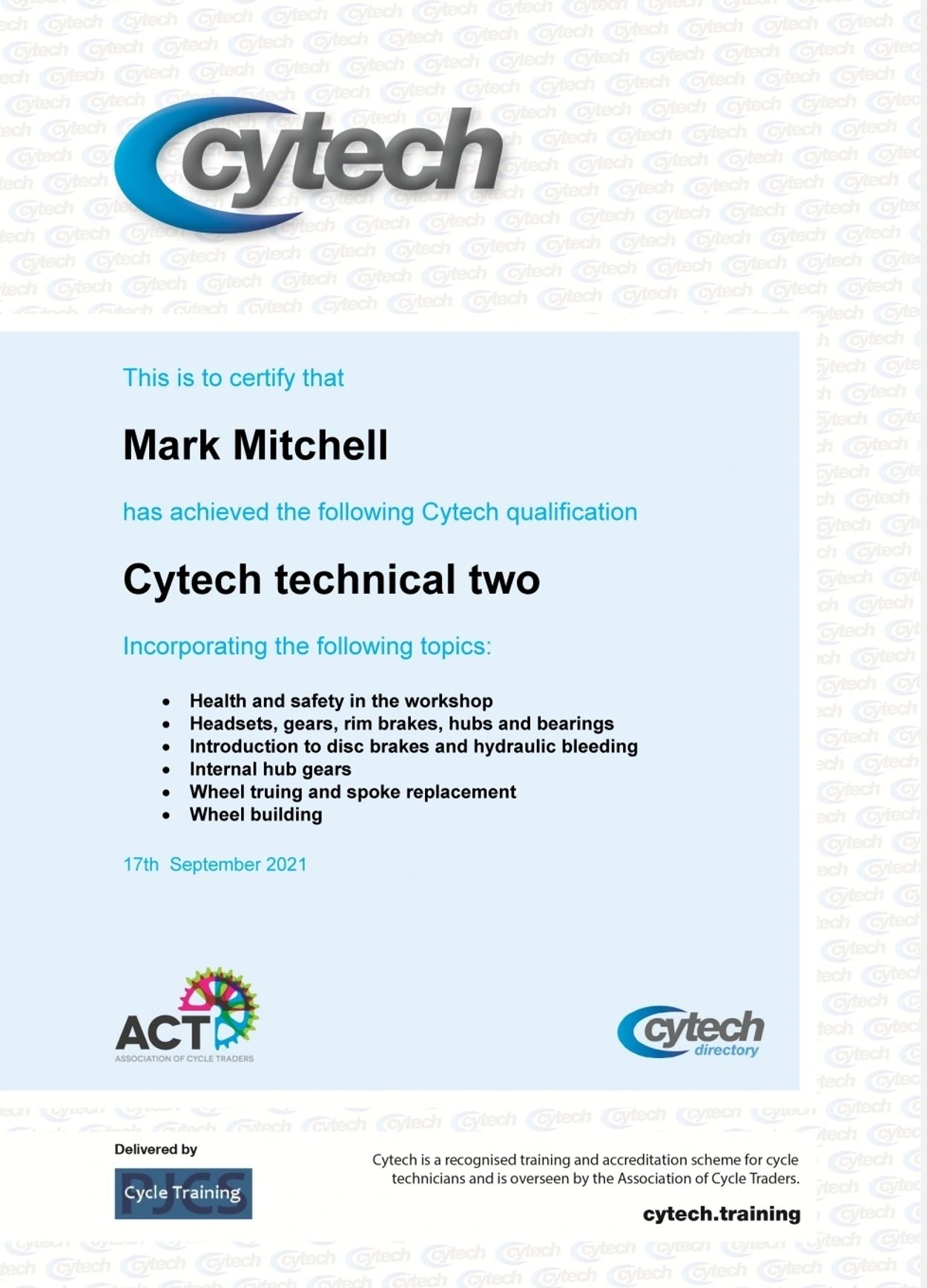 Cytech Technical 2 - practical - September 2021