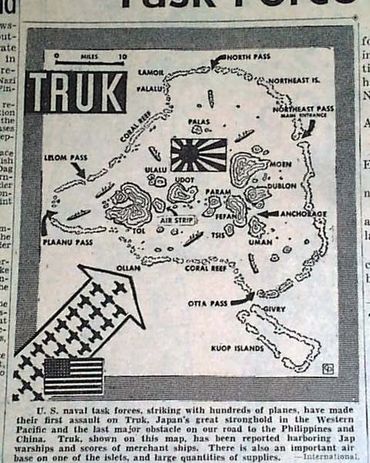 Newspaper Map 1944