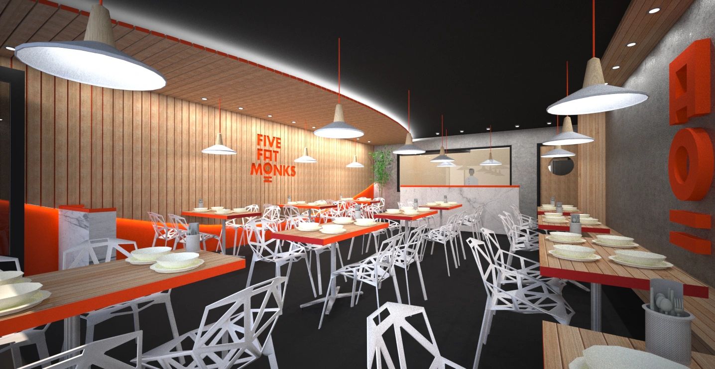 Rendering of the restaurant before construction
