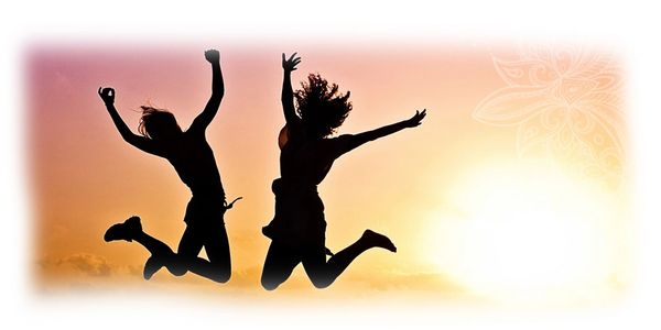 Jumping with joy