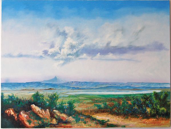 Way to the Lake, oil on canvas, 36X48