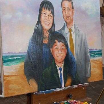 Mr. Doyle wanted a family scene, something that could be hung above the fireplace.