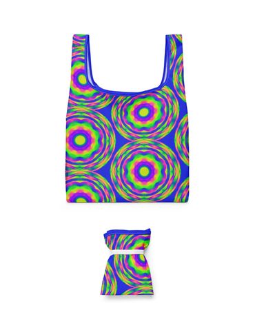 Colorful tie-dye style tank top and matching scrunchie set.