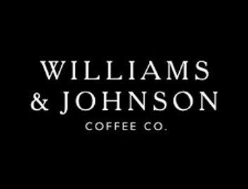 "Williams and Johnson" black and white logo.