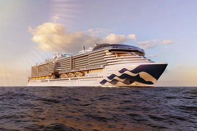Luxury cruise ship at sea.