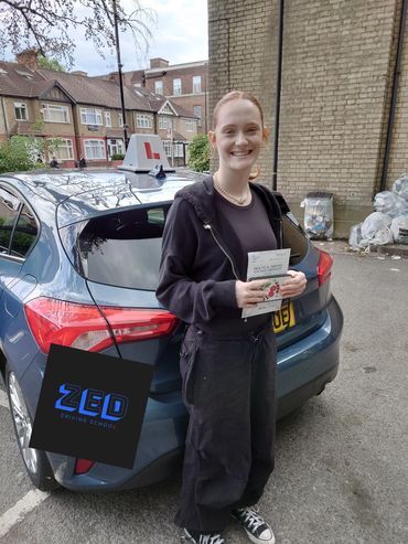 Millie passed 1st time at Wood Green test centre