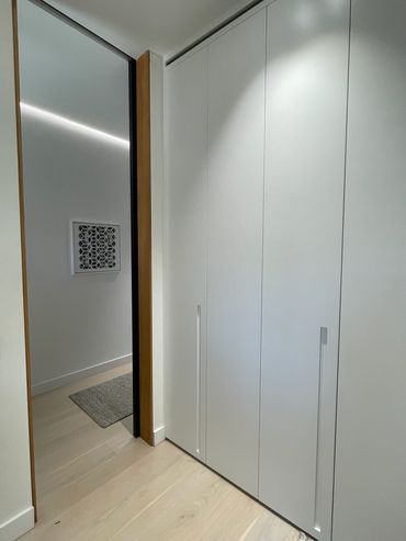 Custom hand made wardrobe in white finish