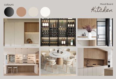 Narraweena new build home open kitchen dining room with walk in pantry and wine bar