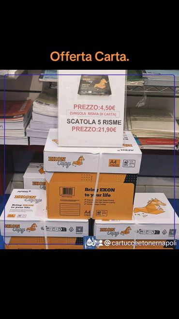 Offer on EKON Copy paper reams and boxes.